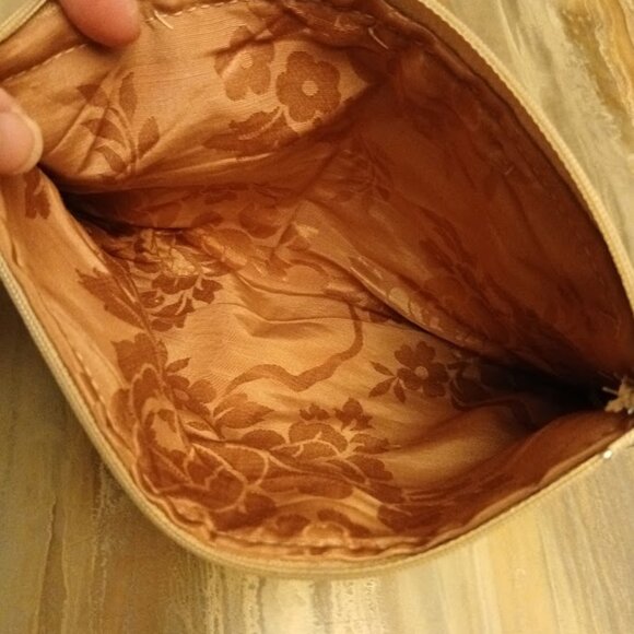 New Zippy Hanging Satin Wristlet Clutch Pouch Make-up Bags Button detail Florals - Picture 9 of 16